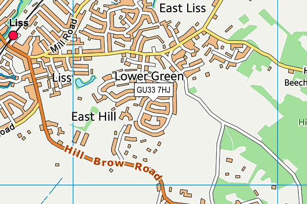 GU33 7HJ map - OS VectorMap District (Ordnance Survey)