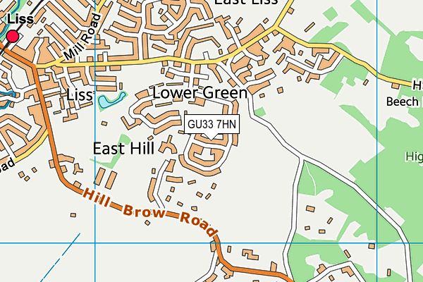 GU33 7HN map - OS VectorMap District (Ordnance Survey) GU33 7HN map - OS VectorMap District (Ordnance Survey)