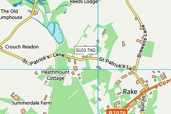 GU33 7HQ map - OS VectorMap District (Ordnance Survey) GU33 7HQ map - OS VectorMap District (Ordnance Survey)