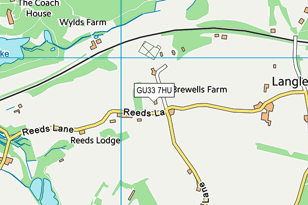 GU33 7HU map - OS VectorMap District (Ordnance Survey) GU33 7HU map - OS VectorMap District (Ordnance Survey)