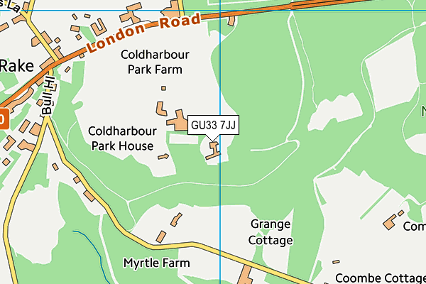 GU33 7JJ map - OS VectorMap District (Ordnance Survey) GU33 7JJ map - OS VectorMap District (Ordnance Survey)