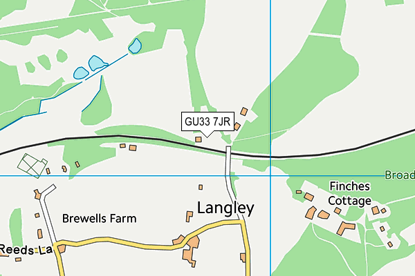 GU33 7JR map - OS VectorMap District (Ordnance Survey) GU33 7JR map - OS VectorMap District (Ordnance Survey)