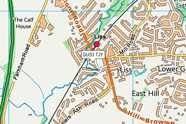 GU33 7JY map - OS VectorMap District (Ordnance Survey)