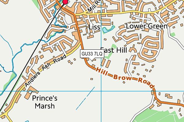 GU33 7LQ map - OS VectorMap District (Ordnance Survey)