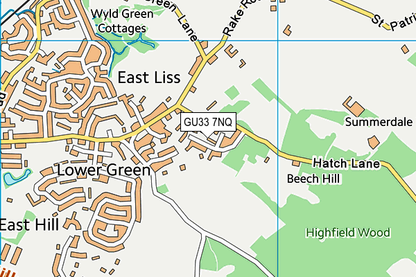 GU33 7NQ map - OS VectorMap District (Ordnance Survey) GU33 7NQ map - OS VectorMap District (Ordnance Survey)
