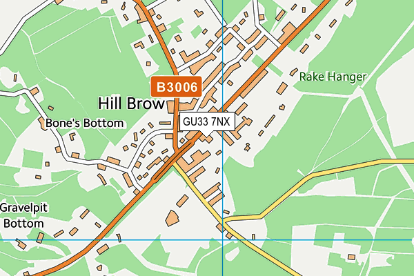 GU33 7NX map - OS VectorMap District (Ordnance Survey) GU33 7NX map - OS VectorMap District (Ordnance Survey)