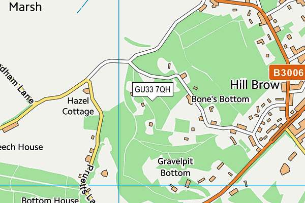 GU33 7QH map - OS VectorMap District (Ordnance Survey) GU33 7QH map - OS VectorMap District (Ordnance Survey)