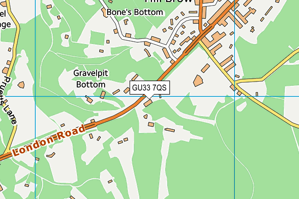 GU33 7QS map - OS VectorMap District (Ordnance Survey) GU33 7QS map - OS VectorMap District (Ordnance Survey)