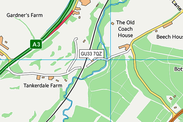 GU33 7QZ map - OS VectorMap District (Ordnance Survey) GU33 7QZ map - OS VectorMap District (Ordnance Survey)