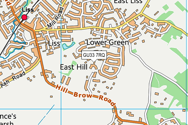 GU33 7RQ map - OS VectorMap District (Ordnance Survey) GU33 7RQ map - OS VectorMap District (Ordnance Survey)