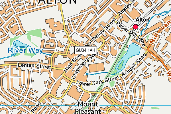 GU34 1AH map - OS VectorMap District (Ordnance Survey) GU34 1AH map - OS VectorMap District (Ordnance Survey)