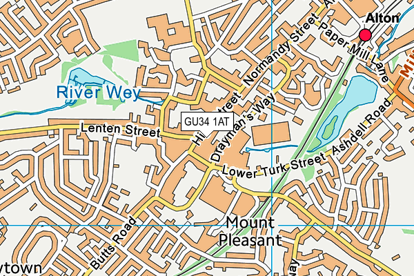 GU34 1AT map - OS VectorMap District (Ordnance Survey) GU34 1AT map - OS VectorMap District (Ordnance Survey)