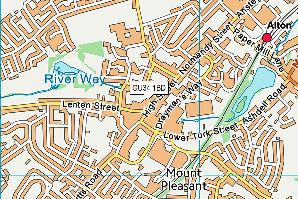 GU34 1BD map - OS VectorMap District (Ordnance Survey) GU34 1BD map - OS VectorMap District (Ordnance Survey)