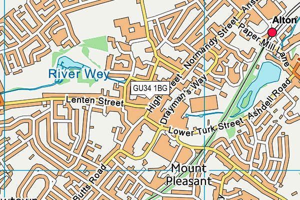 GU34 1BG map - OS VectorMap District (Ordnance Survey) GU34 1BG map - OS VectorMap District (Ordnance Survey)