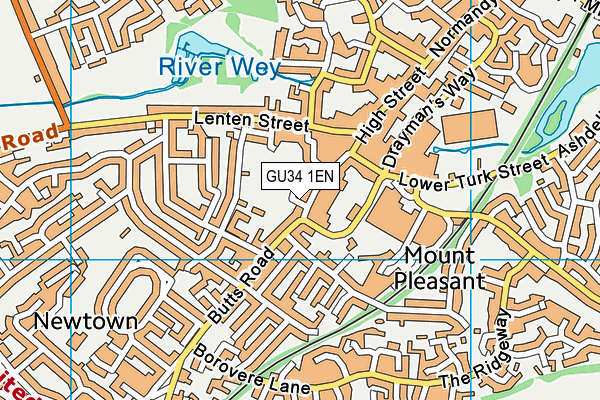 GU34 1EN map - OS VectorMap District (Ordnance Survey)