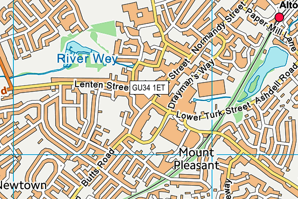 GU34 1ET map - OS VectorMap District (Ordnance Survey) GU34 1ET map - OS VectorMap District (Ordnance Survey)