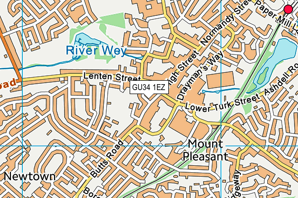 GU34 1EZ map - OS VectorMap District (Ordnance Survey) GU34 1EZ map - OS VectorMap District (Ordnance Survey)
