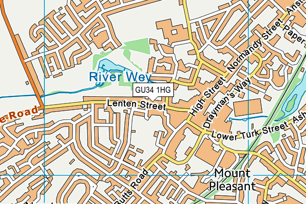 GU34 1HG map - OS VectorMap District (Ordnance Survey) GU34 1HG map - OS VectorMap District (Ordnance Survey)