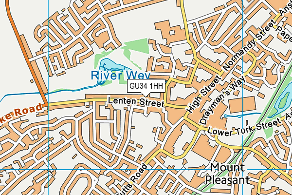 GU34 1HH map - OS VectorMap District (Ordnance Survey) GU34 1HH map - OS VectorMap District (Ordnance Survey)