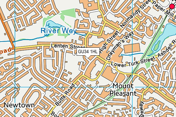 GU34 1HL map - OS VectorMap District (Ordnance Survey) GU34 1HL map - OS VectorMap District (Ordnance Survey)