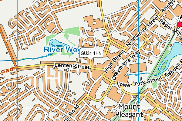 GU34 1HN map - OS VectorMap District (Ordnance Survey) GU34 1HN map - OS VectorMap District (Ordnance Survey)