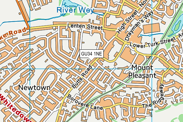 GU34 1NE map - OS VectorMap District (Ordnance Survey) GU34 1NE map - OS VectorMap District (Ordnance Survey)