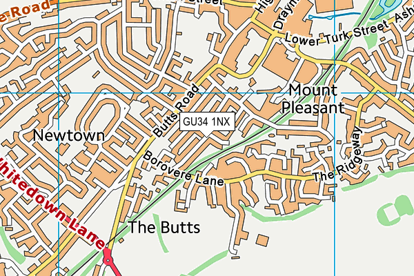 GU34 1NX map - OS VectorMap District (Ordnance Survey) GU34 1NX map - OS VectorMap District (Ordnance Survey)