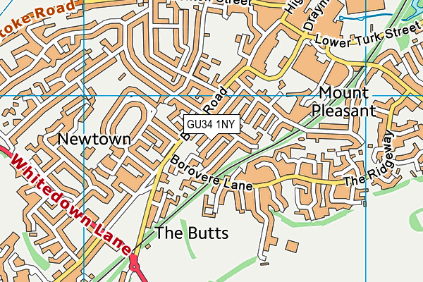 GU34 1NY map - OS VectorMap District (Ordnance Survey) GU34 1NY map - OS VectorMap District (Ordnance Survey)