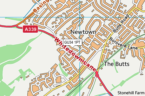 GU34 1PT map - OS VectorMap District (Ordnance Survey) GU34 1PT map - OS VectorMap District (Ordnance Survey)