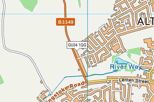 GU34 1QG map - OS VectorMap District (Ordnance Survey) GU34 1QG map - OS VectorMap District (Ordnance Survey)