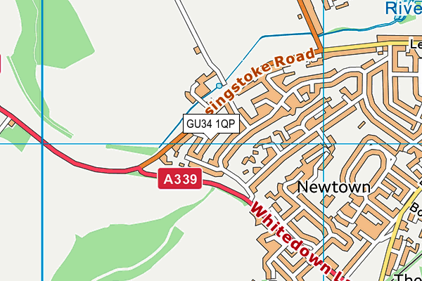 GU34 1QP map - OS VectorMap District (Ordnance Survey) GU34 1QP map - OS VectorMap District (Ordnance Survey)