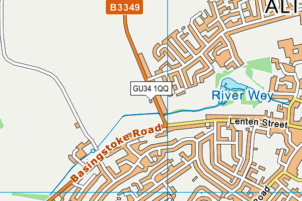GU34 1QQ map - OS VectorMap District (Ordnance Survey) GU34 1QQ map - OS VectorMap District (Ordnance Survey)