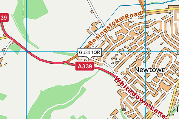 GU34 1QR map - OS VectorMap District (Ordnance Survey) GU34 1QR map - OS VectorMap District (Ordnance Survey)