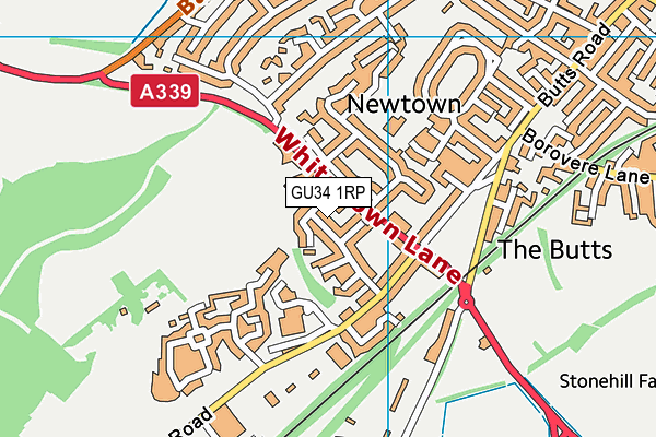 GU34 1RP map - OS VectorMap District (Ordnance Survey) GU34 1RP map - OS VectorMap District (Ordnance Survey)