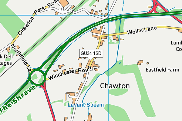 GU34 1SD map - OS VectorMap District (Ordnance Survey) GU34 1SD map - OS VectorMap District (Ordnance Survey)