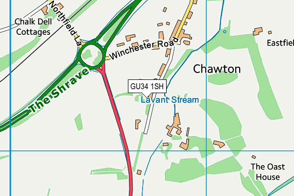 GU34 1SH map - OS VectorMap District (Ordnance Survey) GU34 1SH map - OS VectorMap District (Ordnance Survey)