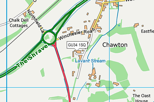 GU34 1SQ map - OS VectorMap District (Ordnance Survey) GU34 1SQ map - OS VectorMap District (Ordnance Survey)