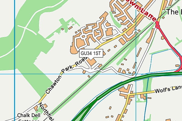 GU34 1ST map - OS VectorMap District (Ordnance Survey) GU34 1ST map - OS VectorMap District (Ordnance Survey)