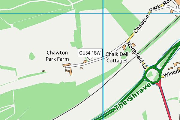 GU34 1SW map - OS VectorMap District (Ordnance Survey) GU34 1SW map - OS VectorMap District (Ordnance Survey)