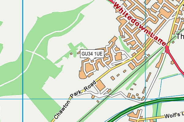 GU34 1UE map - OS VectorMap District (Ordnance Survey) GU34 1UE map - OS VectorMap District (Ordnance Survey)