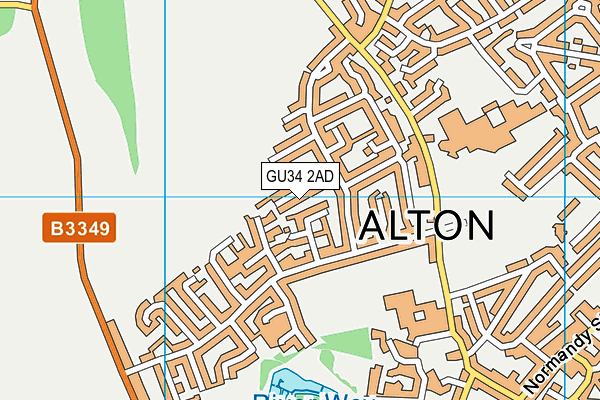 GU34 2AD map - OS VectorMap District (Ordnance Survey) GU34 2AD map - OS VectorMap District (Ordnance Survey)