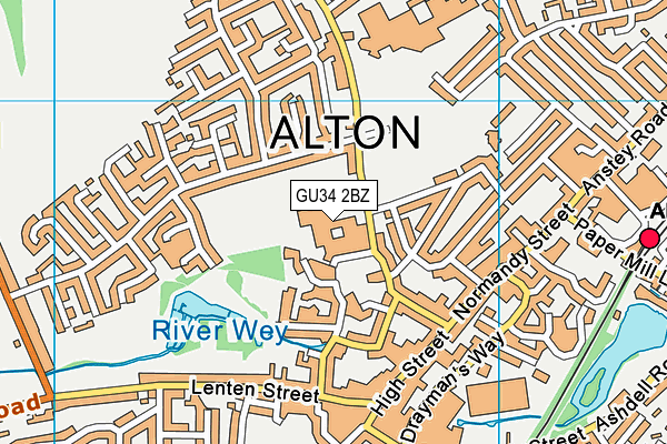 GU34 2BZ map - OS VectorMap District (Ordnance Survey) GU34 2BZ map - OS VectorMap District (Ordnance Survey)