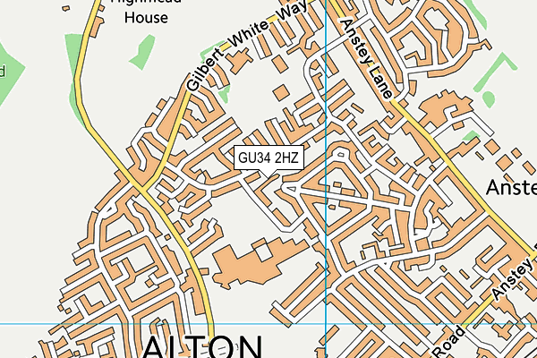 GU34 2HZ map - OS VectorMap District (Ordnance Survey) GU34 2HZ map - OS VectorMap District (Ordnance Survey)