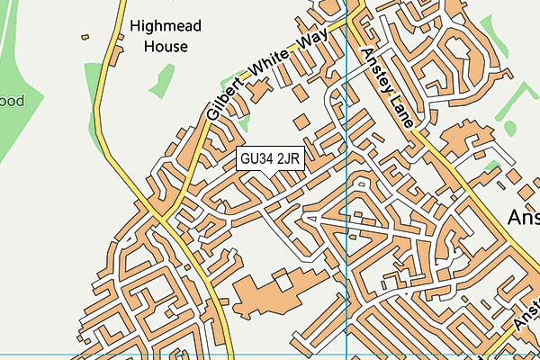 GU34 2JR map - OS VectorMap District (Ordnance Survey) GU34 2JR map - OS VectorMap District (Ordnance Survey)