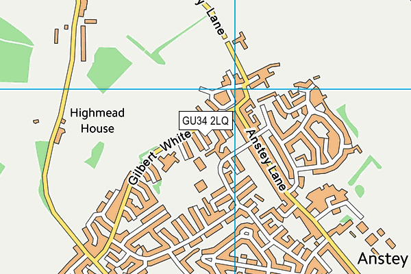 GU34 2LQ map - OS VectorMap District (Ordnance Survey) GU34 2LQ map - OS VectorMap District (Ordnance Survey)