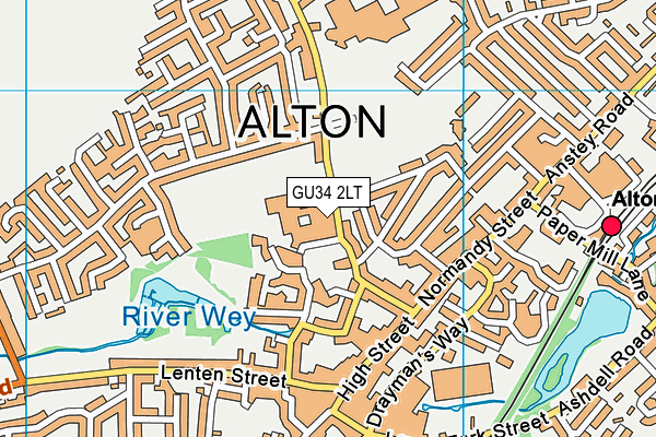 GU34 2LT map - OS VectorMap District (Ordnance Survey) GU34 2LT map - OS VectorMap District (Ordnance Survey)
