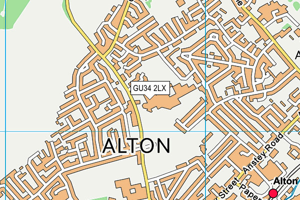 GU34 2LX map - OS VectorMap District (Ordnance Survey) GU34 2LX map - OS VectorMap District (Ordnance Survey)