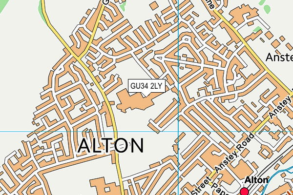 GU34 2LY map - OS VectorMap District (Ordnance Survey) GU34 2LY map - OS VectorMap District (Ordnance Survey)