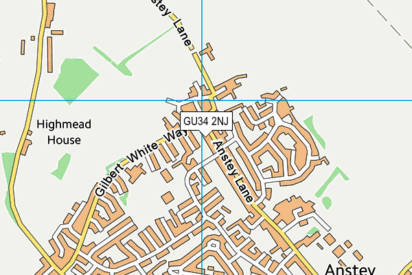 GU34 2NJ map - OS VectorMap District (Ordnance Survey) GU34 2NJ map - OS VectorMap District (Ordnance Survey)