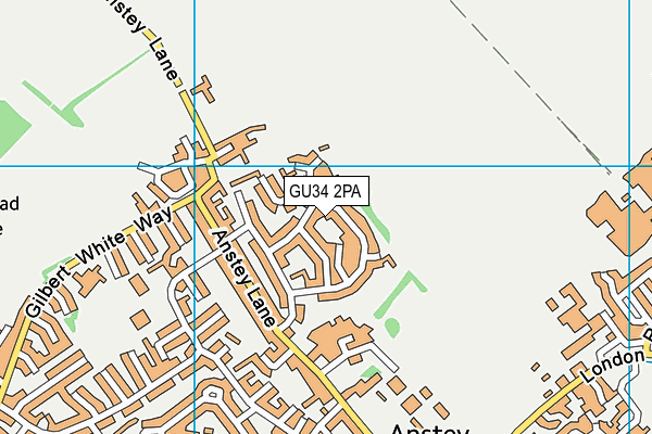 GU34 2PA map - OS VectorMap District (Ordnance Survey) GU34 2PA map - OS VectorMap District (Ordnance Survey)